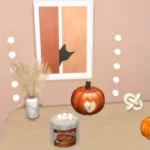 Pumpkin heart candle