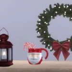 Santa cup with Candy canes - set
