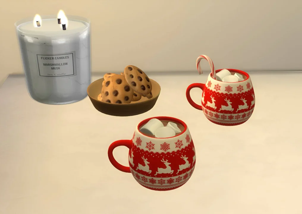 Hot chocolate in xmas mug - set