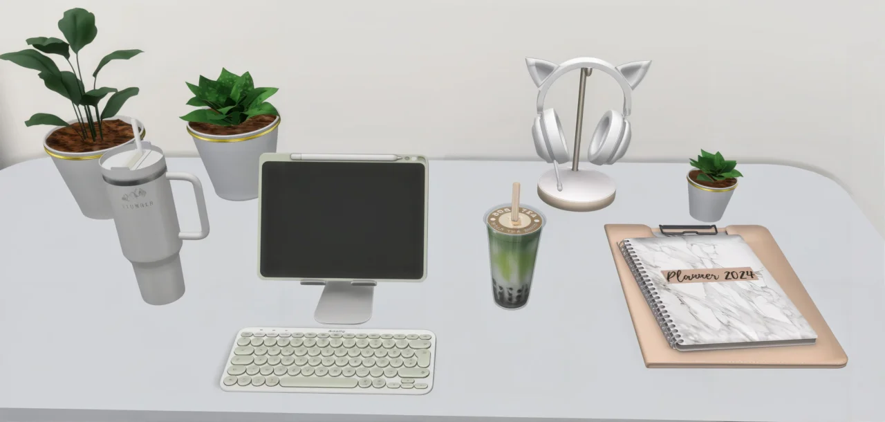 Minimal phone with notes & planner - set