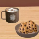 Hot chocolate with marshmallows & cookies