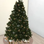 Xmas tree with ornaments & gifts & lights & stand mat - set