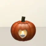 Pumpkin heart candle