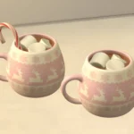 Hot chocolate in xmas mug - set