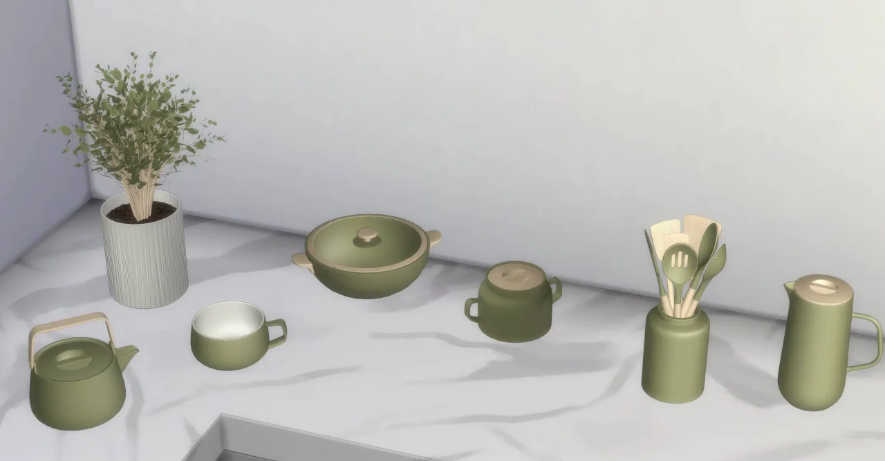 Serene kitchen set
