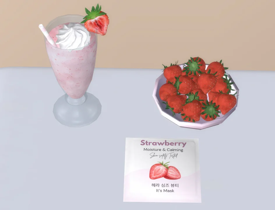Strawberry smoothie - set