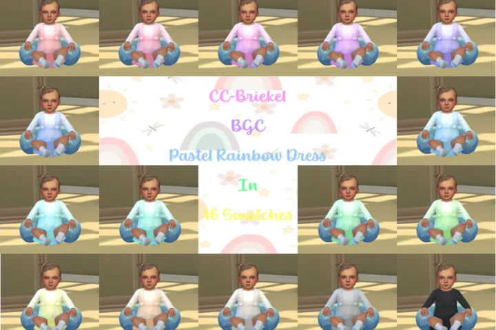 BGC Pastel Rainbow Infant Dress