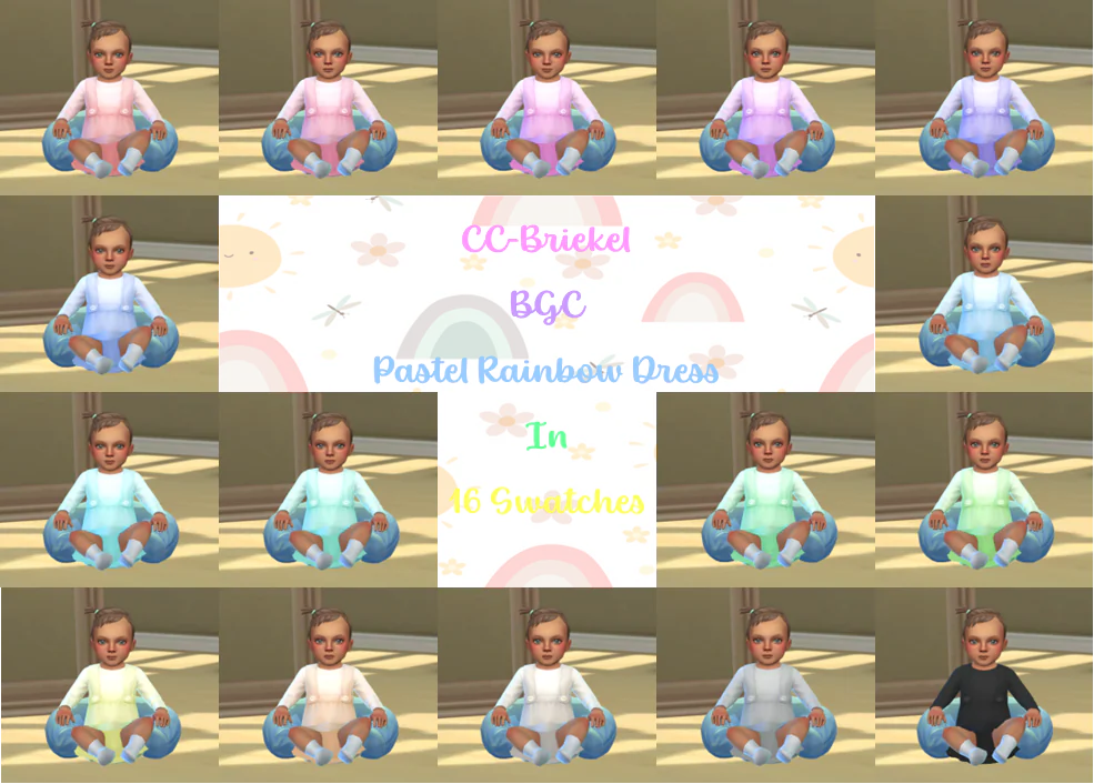 BGC Pastel Rainbow Infant Dress