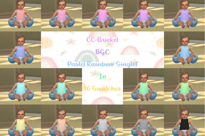 BGC Infant Pastel Rainbow Singlet
