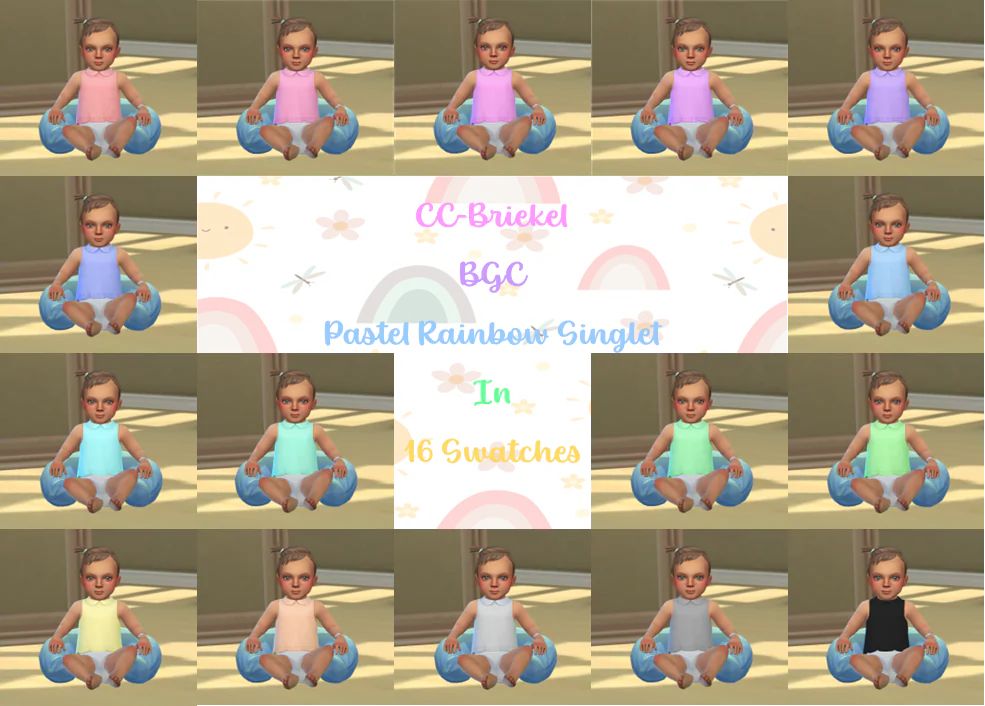 BGC Infant Pastel Rainbow Singlet