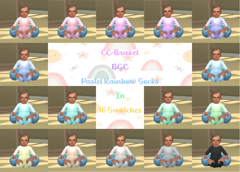 BGC Infant Pastel Rainbow Socks