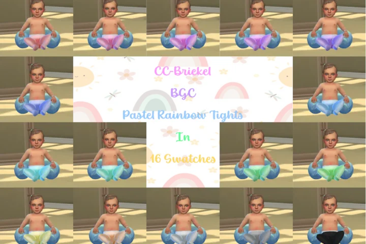 BGC Infant Pastel Rainbow Tights