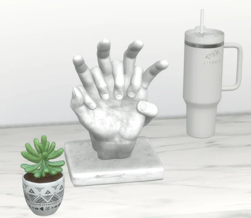 Minimal hands sculpture