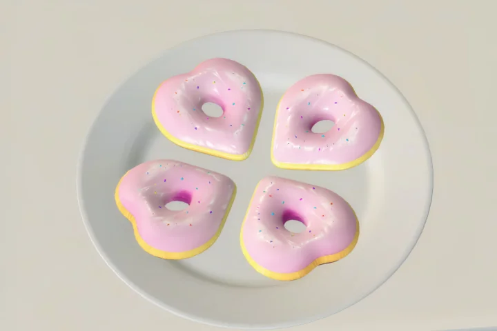 Heart donuts