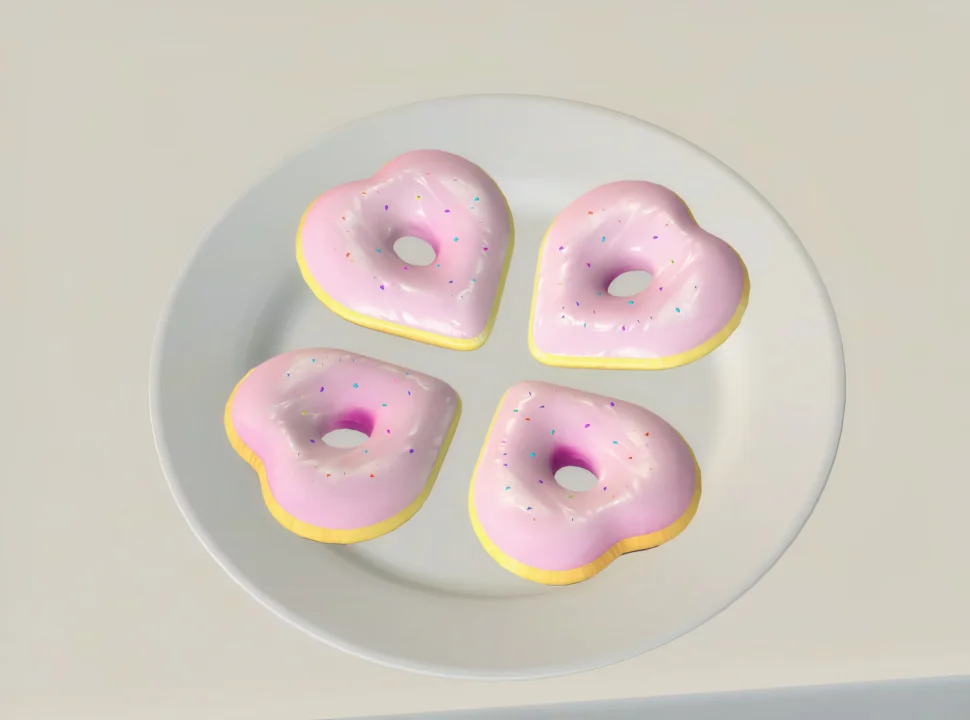 Heart donuts