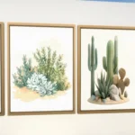 Cactus wall prints set