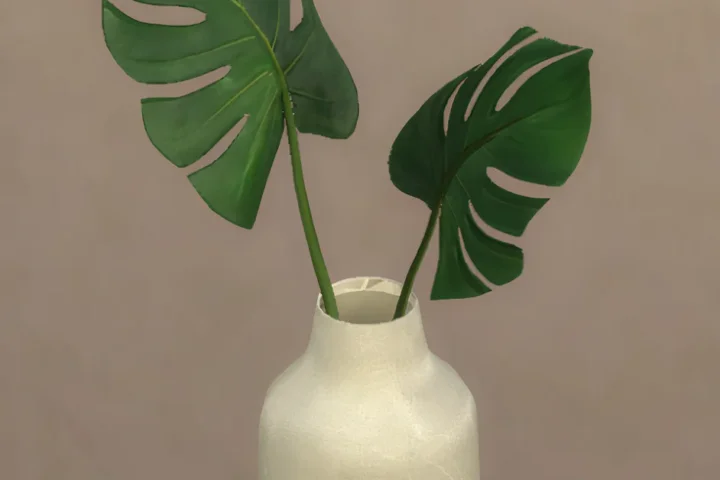 Minimal leaf vase