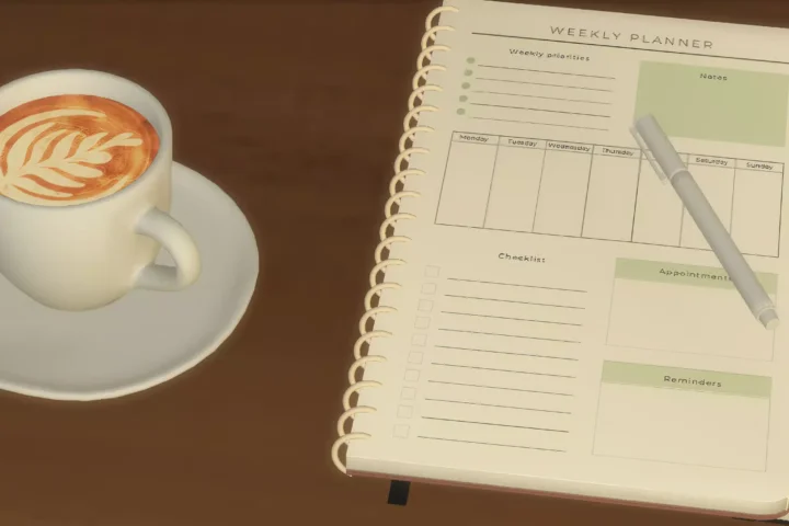 Spiral weekly planner