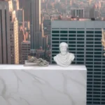 Minimal Mihelangelo David head statue