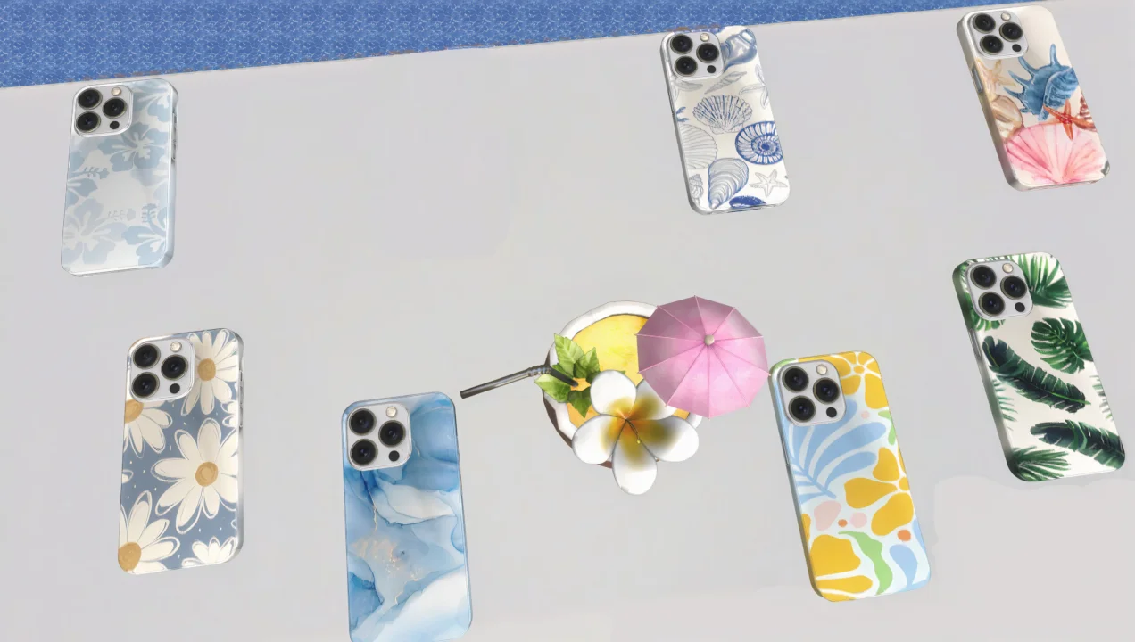 Phone with summer case