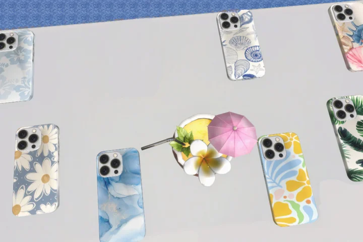 Phone with summer case