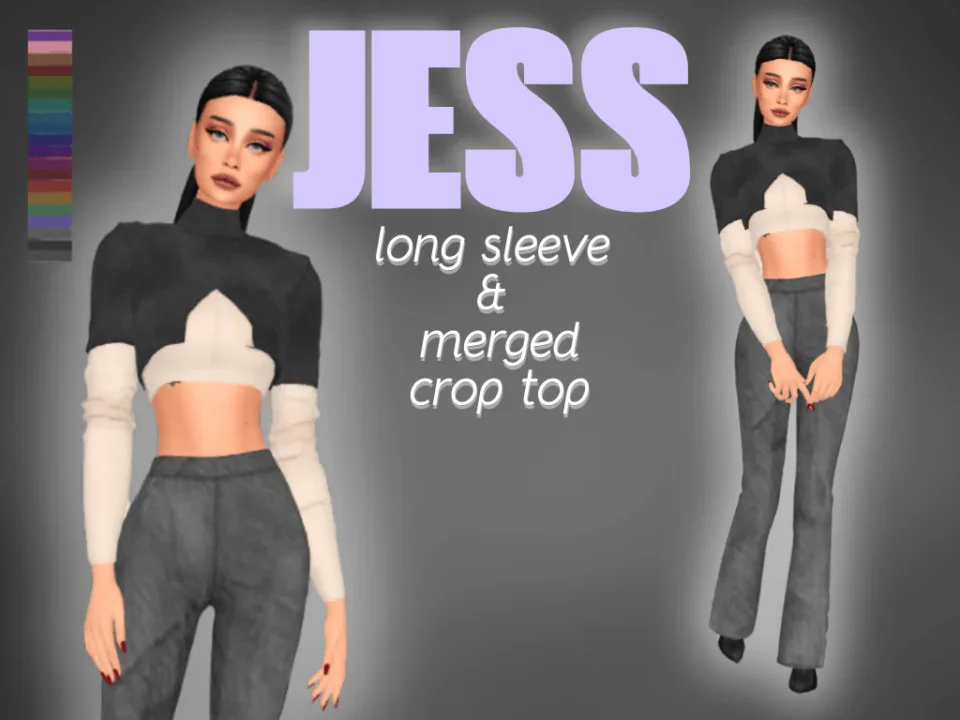 JESS LONG SLEEVE CROP TOP