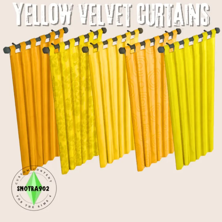 Yellow Velvet Curtains