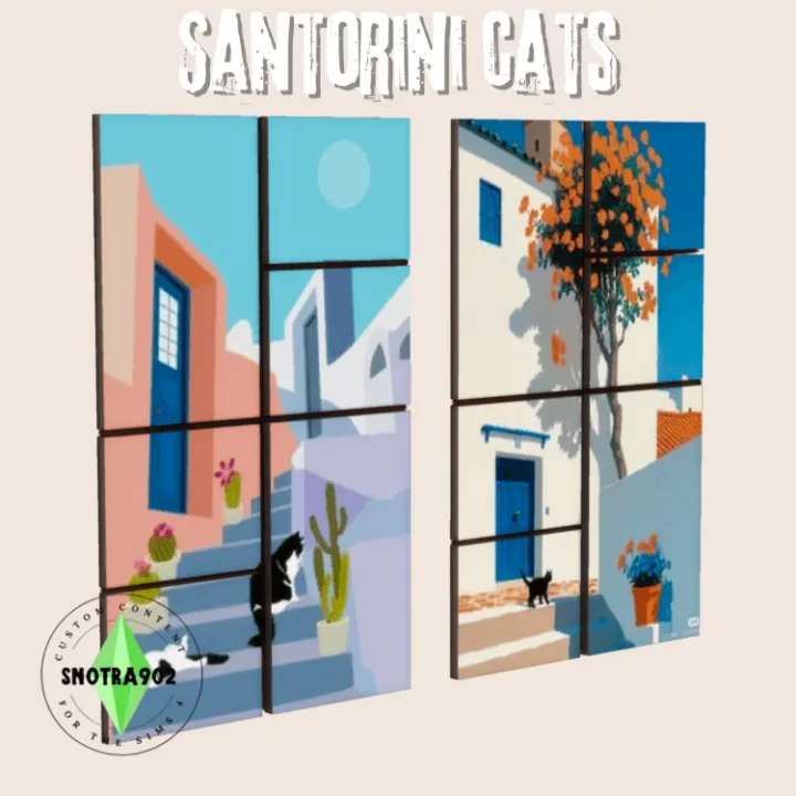 Santorini cats