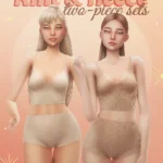 Knit & fleece clothing set
