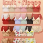 Knit & fleece clothing set