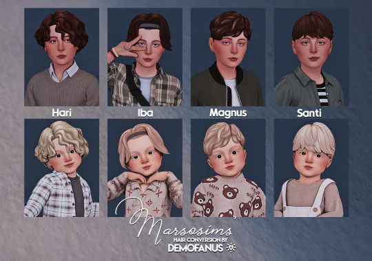 Конверсия причёсок Marsosims для мальчиков!