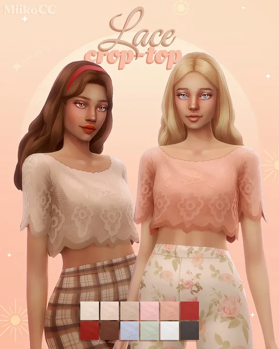 Lace crop-top