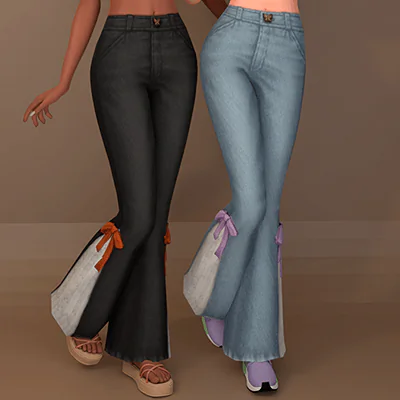 [FairyCore Collection] Laced Denim Pants