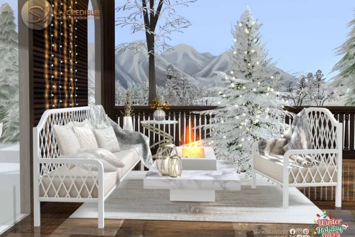 Glacial Gazebo Living Area White -Room ❄︎❄︎