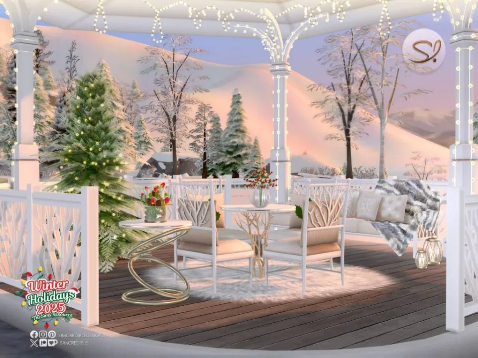 Glacial Gazebo Dining Area White -Room ☃️