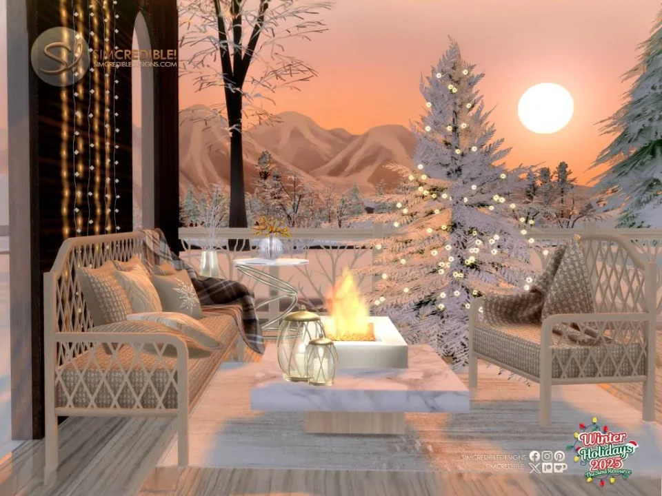 Glacial Gazebo Living Area Wood -Room🤍