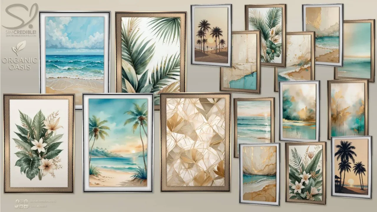 Organic Oasis - Shiny Frame Painting