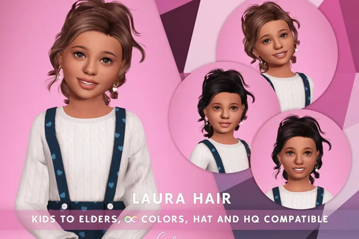 SONYASIMS - LAURA HAIR KIDS (BANGS INCLUDED)