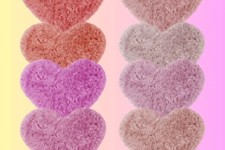 Cute Cozy Pinks & Purples - Fluffy Rug Set