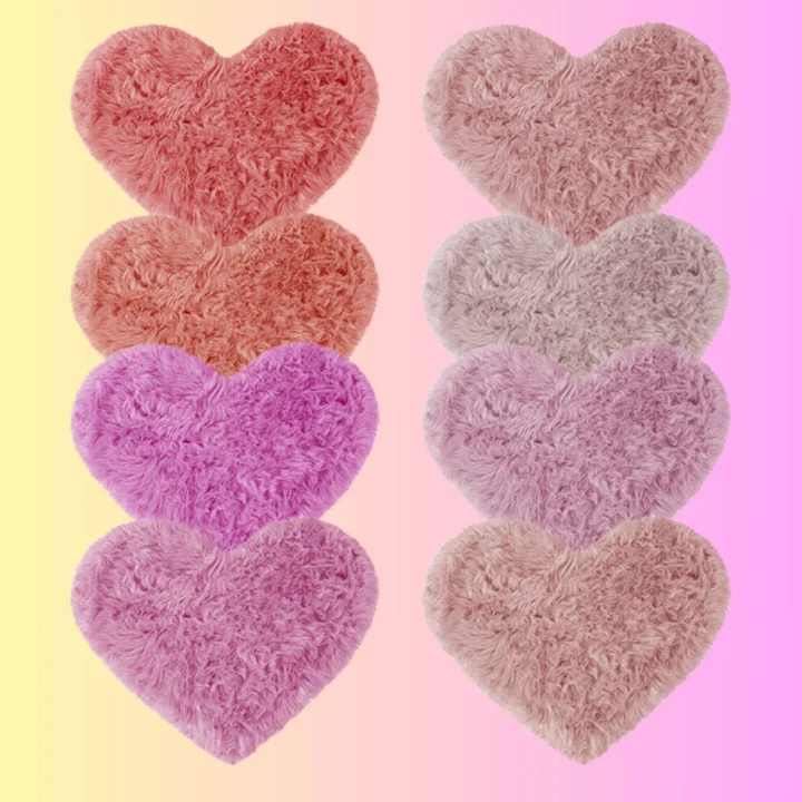 Cute Cozy Pinks & Purples - Fluffy Rug Set