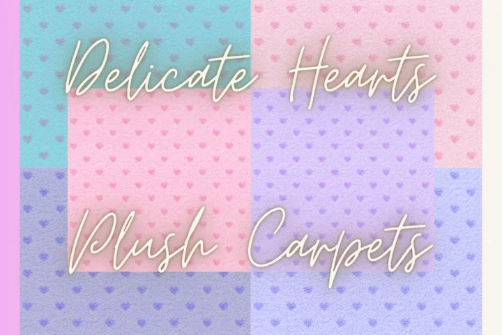 Delicate Hearts - Pastel - Cozy Plush Carpeting