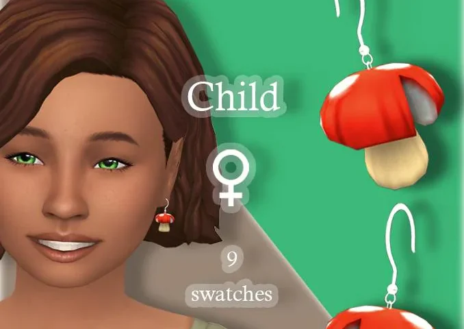 Mushroom Earrings [Child]