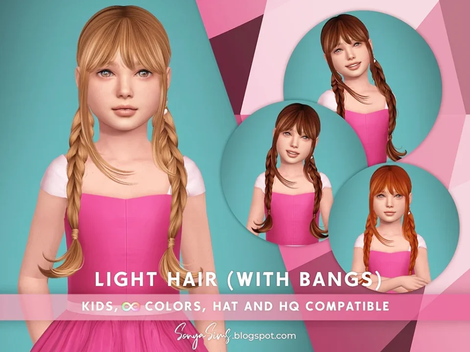 SONYASIMS - Light Hair - With Bangs Kids