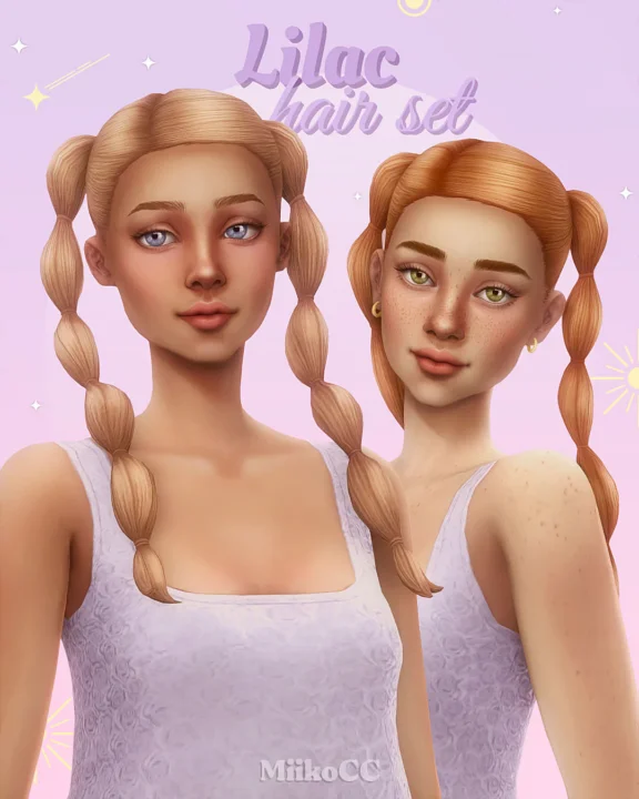 Lilac hair set