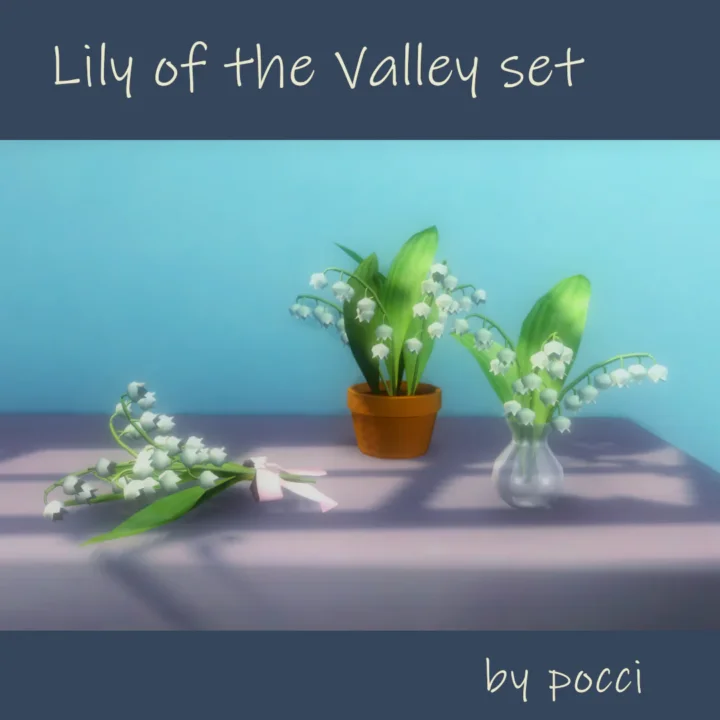 Lily of the valley set - flower decors