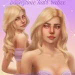 Long-wavy base-game hair remake