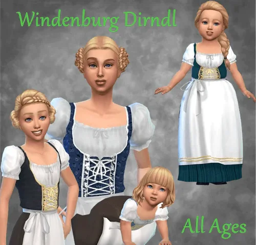 Windenburg Dirndl Dress - Long Skirt