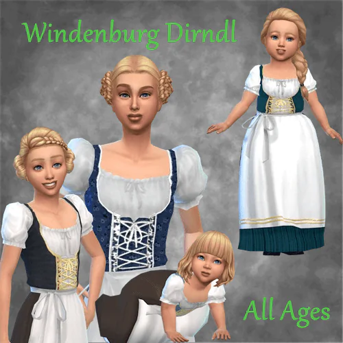 Windenburg Dirndl Dress - Long Skirt