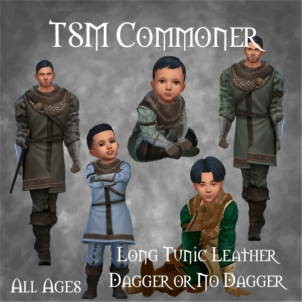 TSM Commoner Long Tunic Leather Dagger/No Dagger