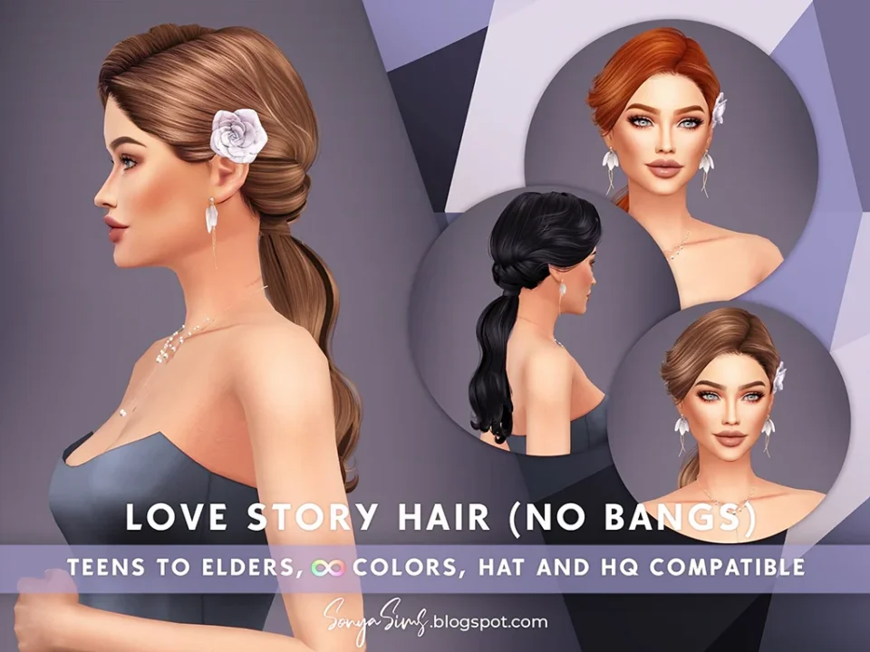 SONYASIMS - LOVE STORY HAIR (NO BANGS)